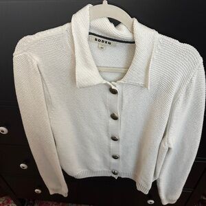 Boden Cream Knit Sweater
